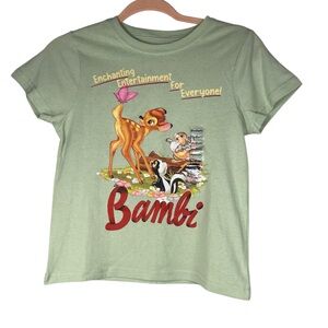 Girls/women Disney Bambi Smoke-green t-shirt. Size Medium
